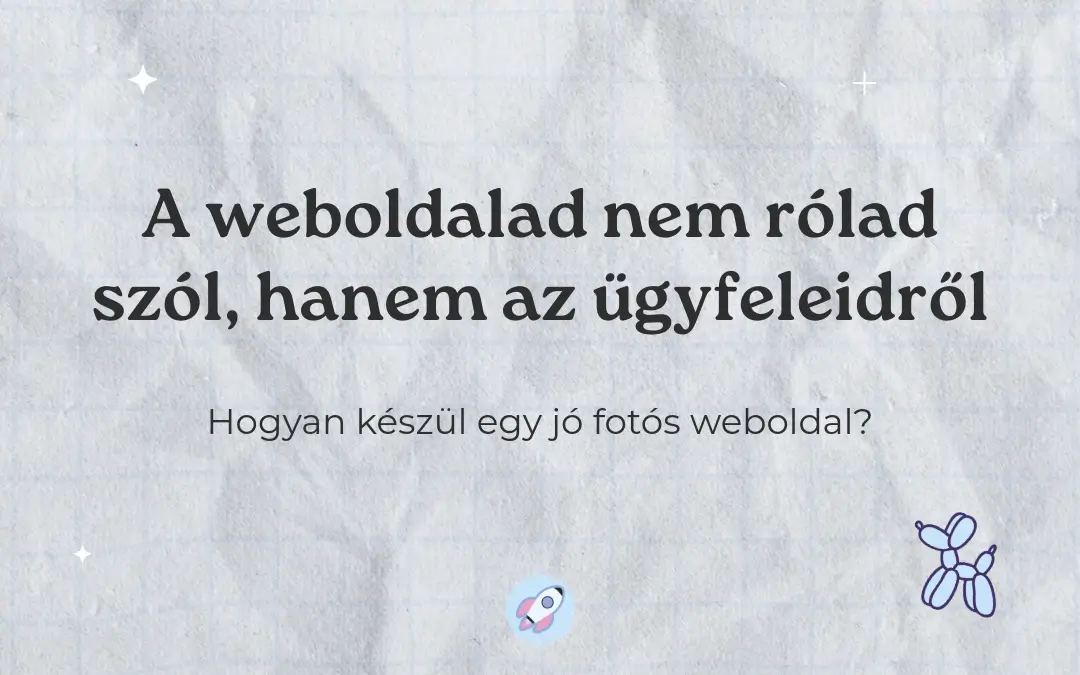 Egyedi fotós weboldal készítés